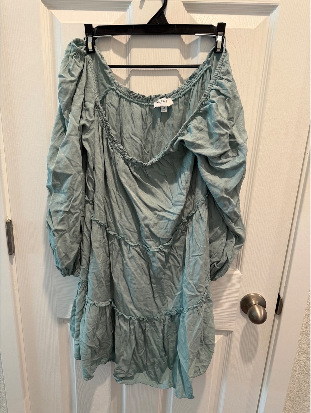 GILI light blue off shoulder mini dress